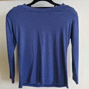 Dark Blue 3/4 long sleeve metallic rings shoulder